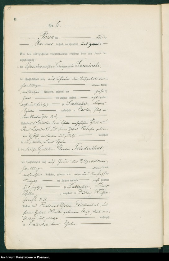 Obraz 12 z jednostki "Księga miejscowa małżeństw t. I"