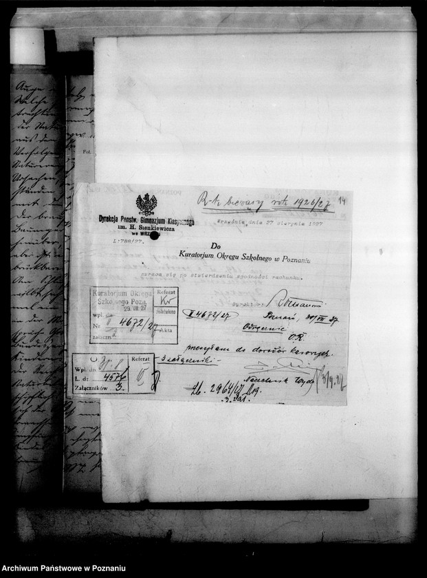 Obraz 17 z jednostki "Państwowe Gimnazjum Klasyczne im. H. Sienkiewicza we Wrześni - sprawy finansowe"