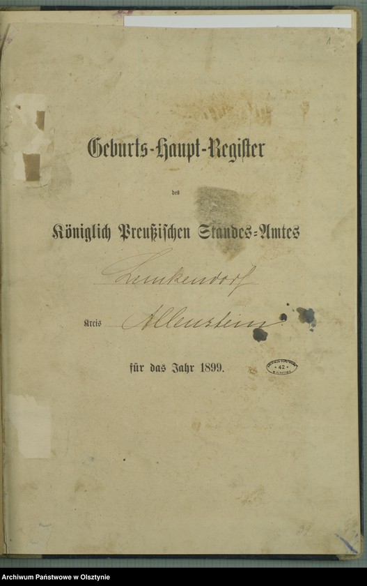 image.from.unit.number "Geburts-Haupt-Register Nr 1 - 98"
