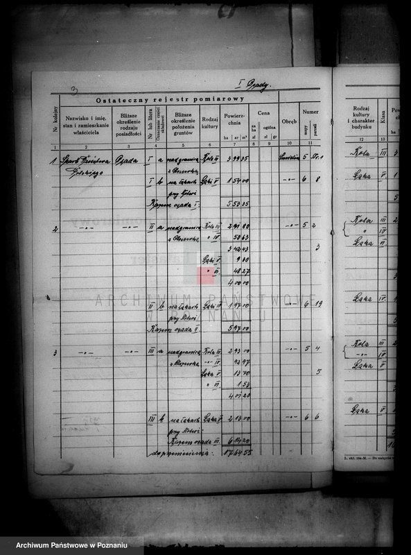 Obraz 8 z jednostki "Ostateczny rejestr pomiarowy i nowy kataster obrębu Śmielin i Kraczki powiatu wyrzyskiego majątek Samostrzel"