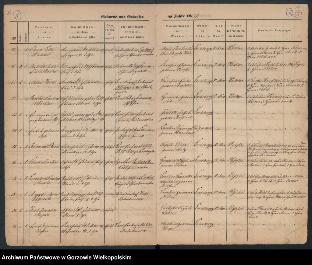 image.from.unit.number "Duplikate der Hauptkirche Landsberg an der Warthe (zawiera też księgę zgonów Konkordien Kirche z 1857 r.)"