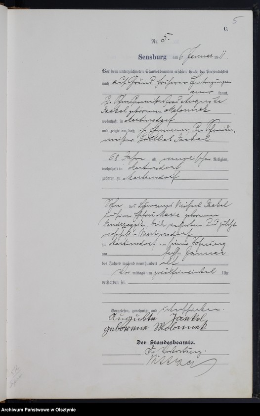 image.from.unit.number "Sterbe-Haupt-Register Nr 1 -207"