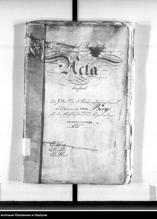 image.from.unit.number "Zulassung des Rittergutsbesitzers Lieutenant von Berg [Hermann] zu den Geschäften bei der Regierung"