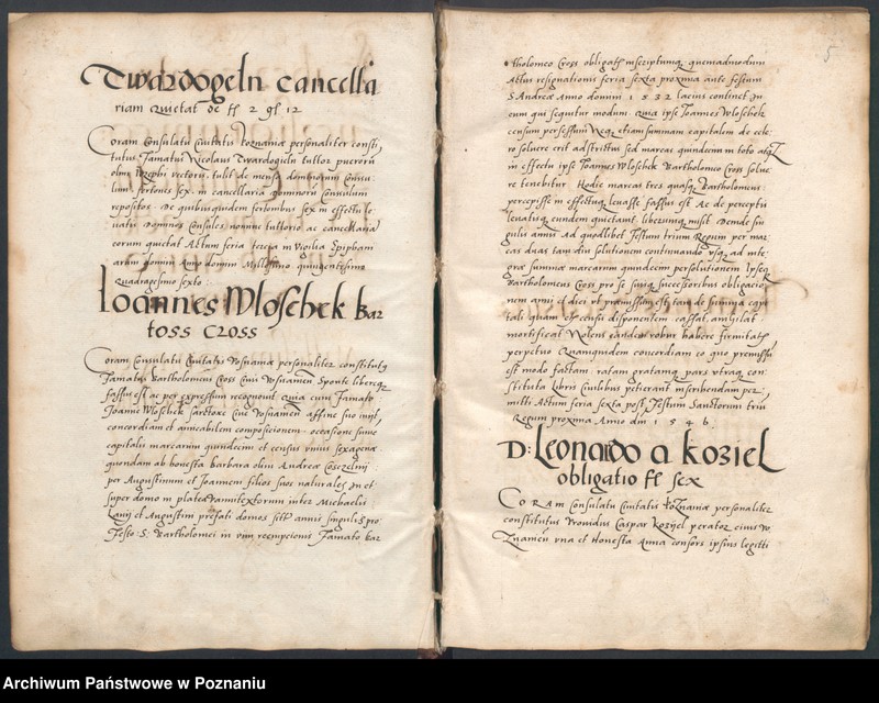 Obraz 6 z jednostki "Liber controversiarum coram consulatu Posnaniensi actarum ..."