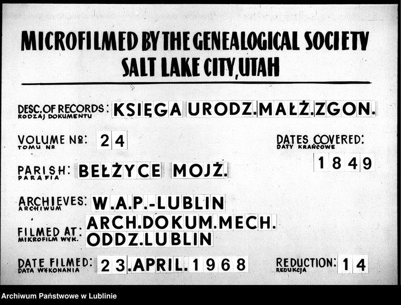 image.from.unit.number "Alegaty do księgi urodzeń, małżeństw i zgonów z 1836 r."