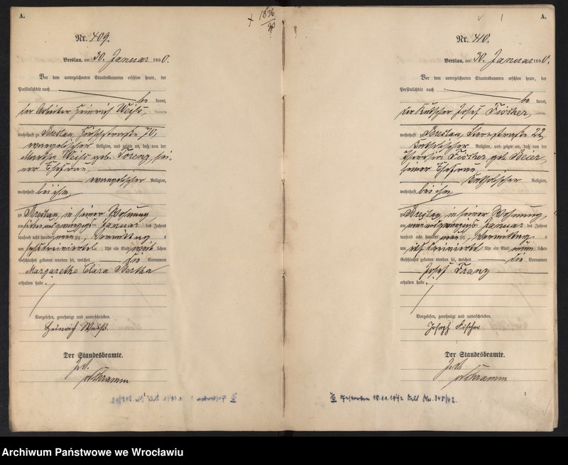 image.from.unit.number "Geburts-Haupt-Register Breslau I 1890 Band 2"