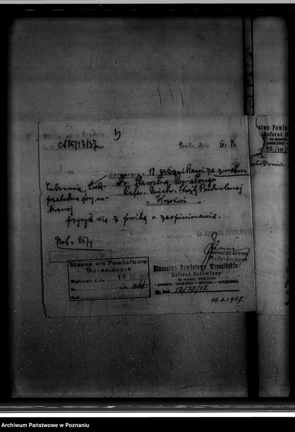 Obraz 7 z jednostki "Zatwierdzenie zakładu przemysłowego /przebudowy budynku góry cukrowej/ Cukrowni w Środzie Spółka Akcyjna"