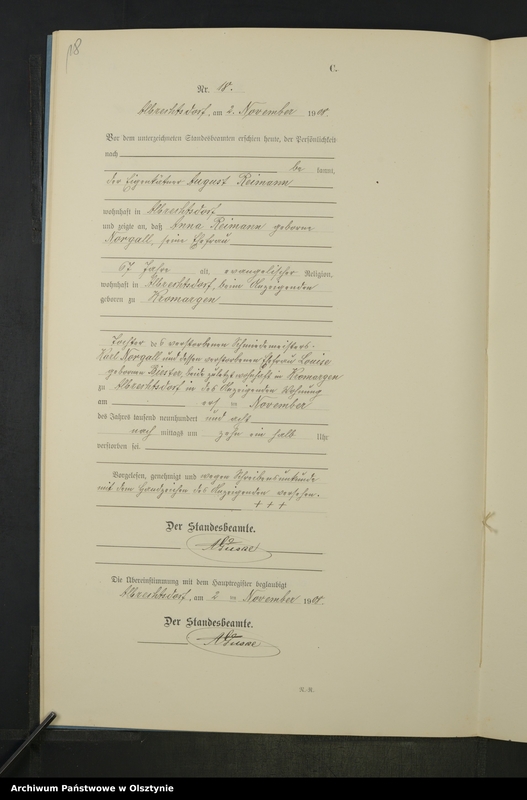image.from.unit.number "Sterbe-Neben-Register Nr 1 - 22"