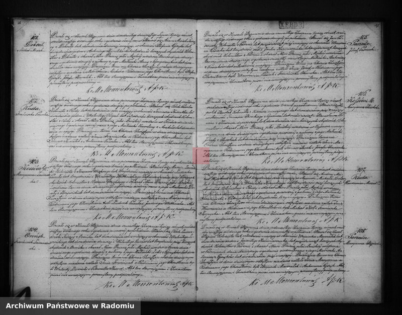 Obraz 16 z jednostki "[Akta Stanu Cywilnego wyznania rzymsko - katolickiego parafii] Kowala 1867 rok"