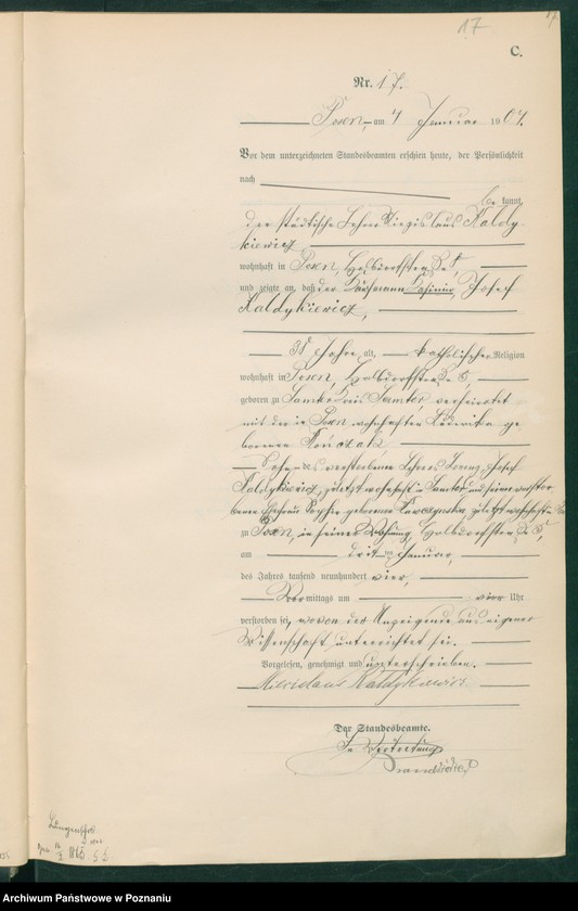 Obraz 19 z jednostki "Księga miejscowa zgonów tom I"