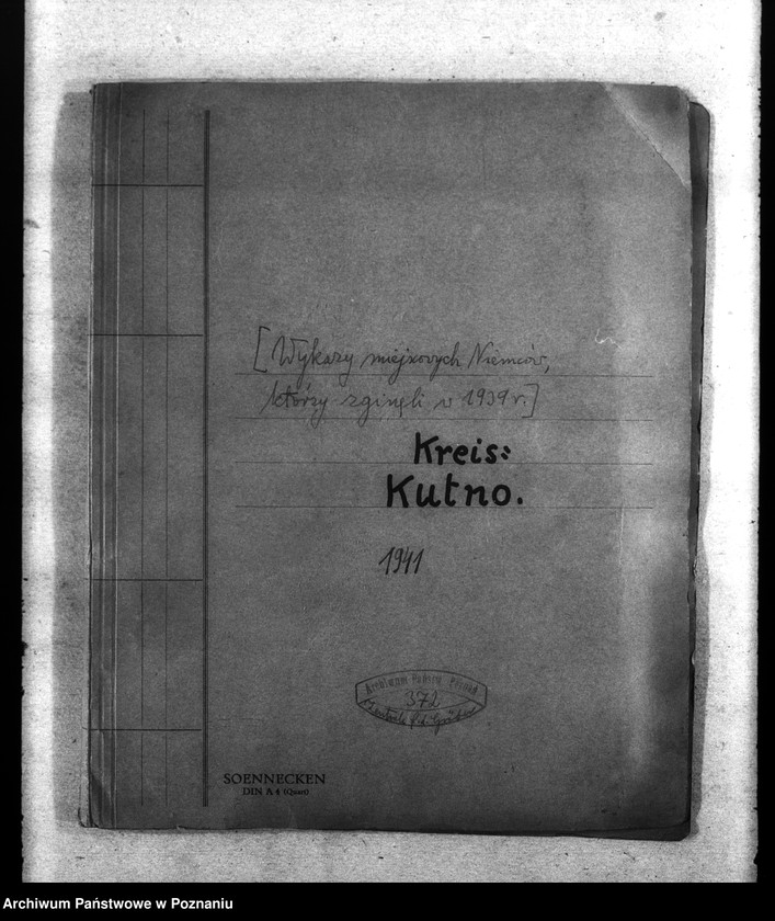 Obraz 4 z jednostki "Kreis Kutno. Wykaz miejscowych Niemców, którzy zginęli w 1939 roku"