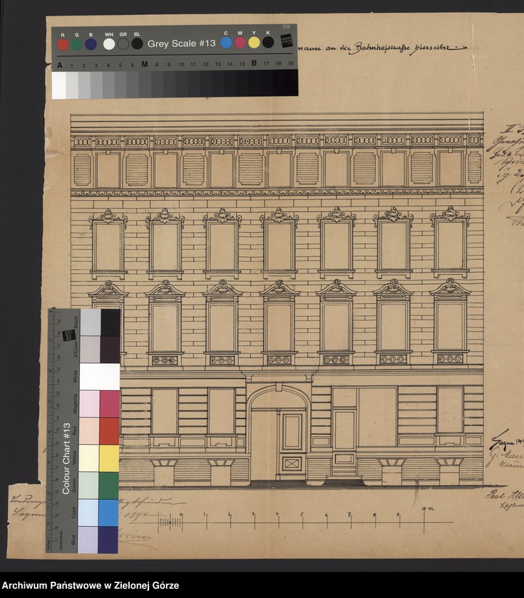 Obraz 3 z jednostki "Bahnhofstrasse. Facade für den Neubau. Tischlermeister Altmann."