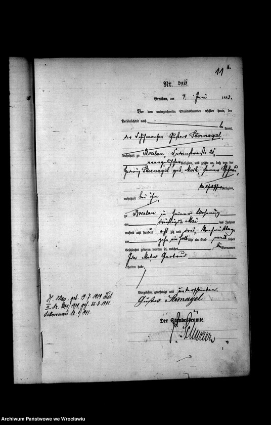 image.from.unit.number "Geburts-Haupt-Register Breslau II 1883 Band 7"