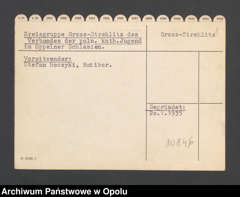 Obraz 3 z jednostki "Kreisgruppe Gross Strehlitz des Verbandes der poln. kath. Jugend in Oppelner Schlesien Gross Strehlitz"