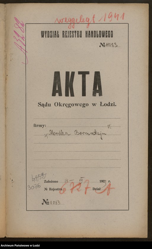 Obraz 2 z jednostki "Mordka Bornsztajn- sprzedaż drobnej galanterii"