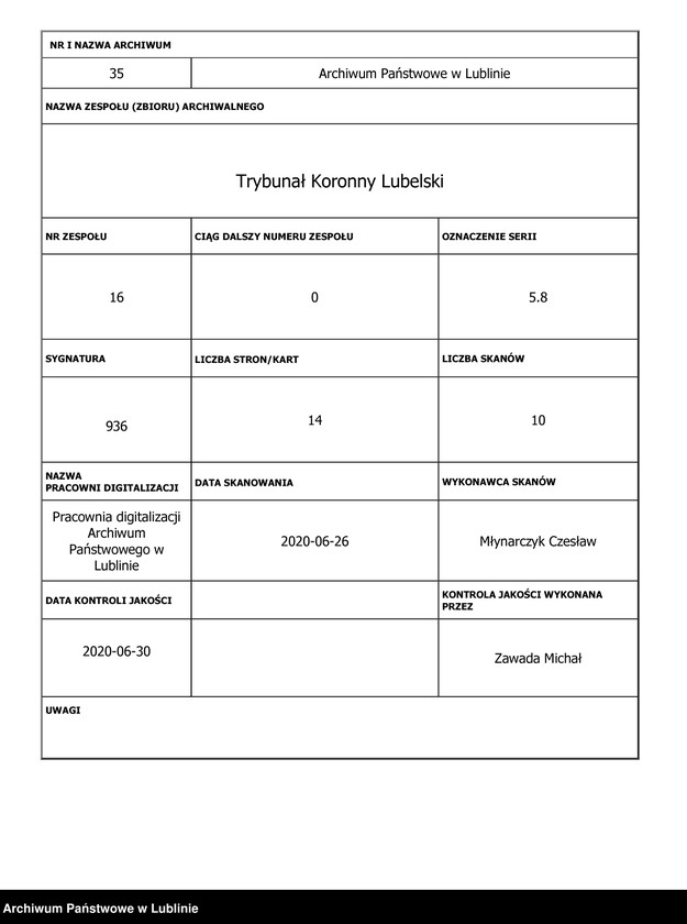 Obraz 1 z jednostki "[Rejestr skazanych na wypędzenie]"