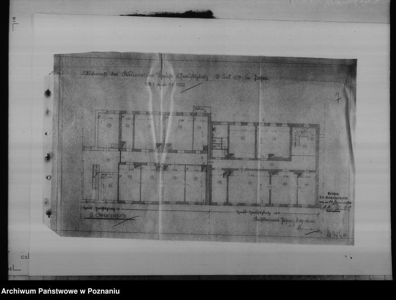 Obraz 11 z jednostki "Oberlandesgericht in Posen, Gerichtsplatz 10a. - sprawy budowlane"