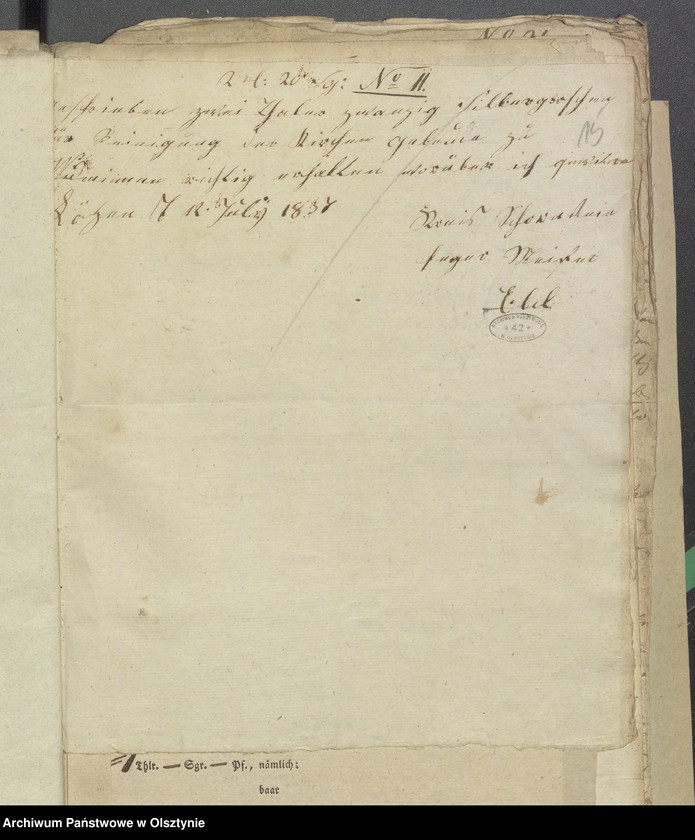 image.from.unit.number "Beläge zu der Widminnenschen Kirchen Kassen rechnung pro 1836/37"