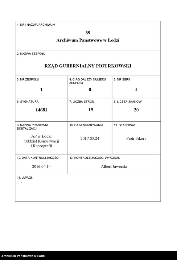 Obraz 1 z jednostki "Proekt˝ Leveka Lâskovskago na otstrojku poslě požara fabriki, nadstrojki trempelâ, dymovoj truby, lěstnicy i kamen[nago] 2h˝ ètaž[nago] navěsa pod˝ No 353/40 po ulicě Srednej v˝ gor[ode] Lodzi"