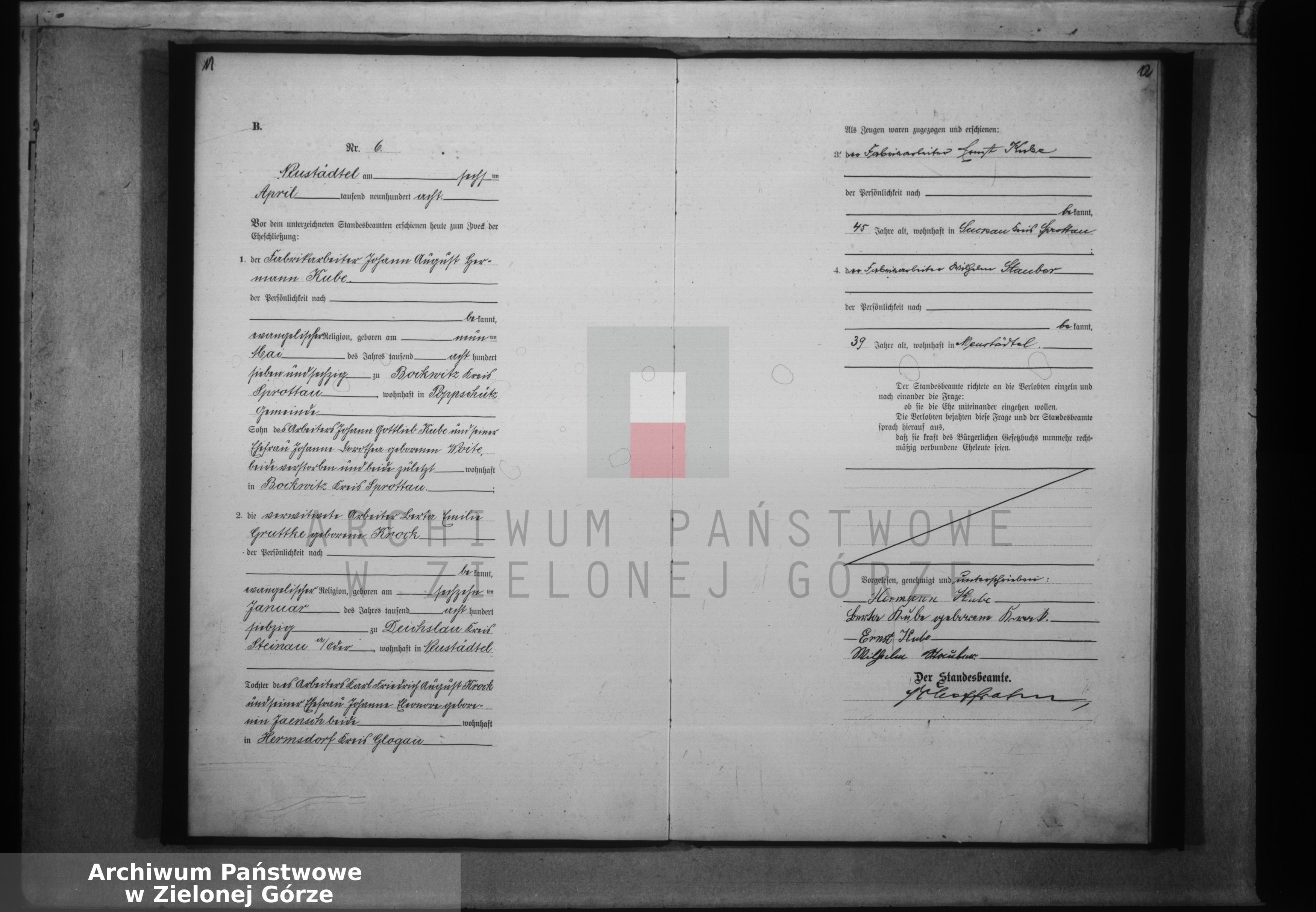 Skan z jednostki: Heirats-Haupt-Register 1908 vol. I No. 1 bis 27