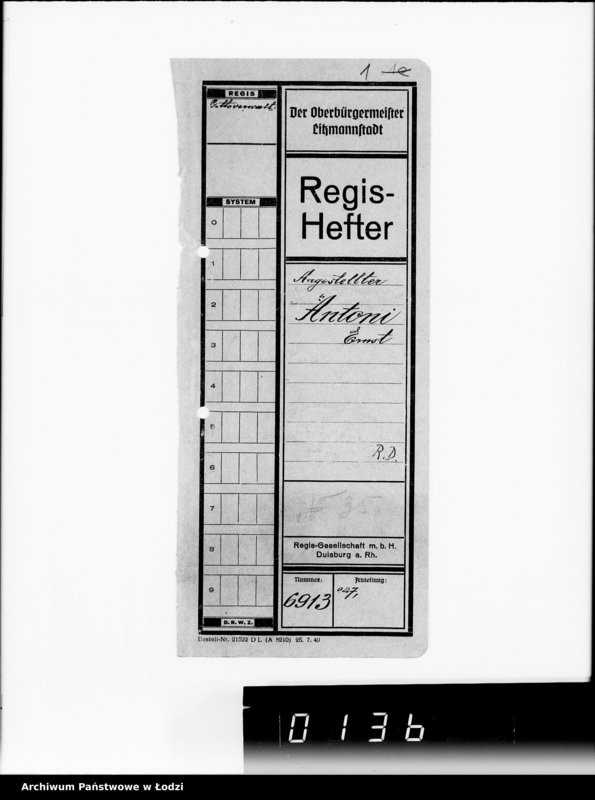 Obraz 6 z jednostki "Ausgeschiedene Angestellte. Lit.A-D"