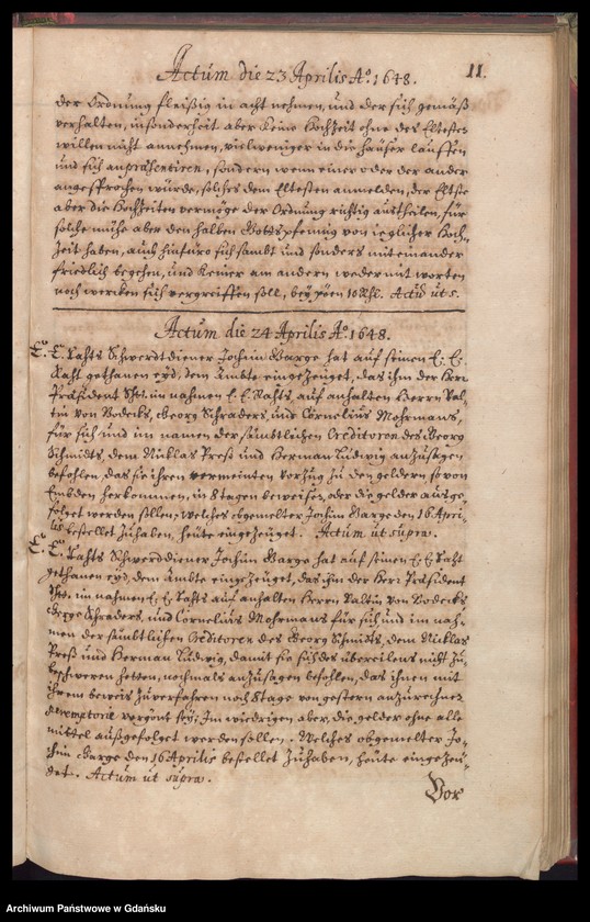 image.from.unit.number "[…] Praesidirende[s] Ambtbuch H. Bürgerm. Heinrich Freders [16.III.1648-31.III.1649] /indeks/"