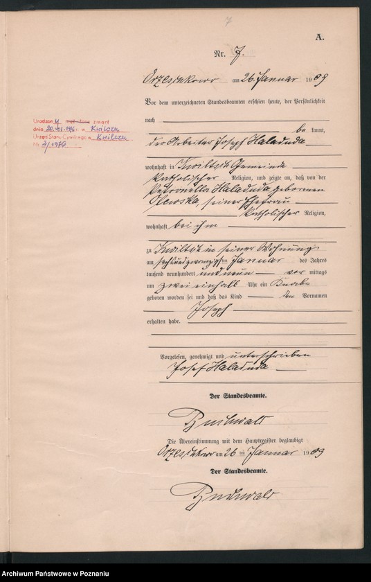 Obraz 10 z jednostki "Geburts-Neben-Register"