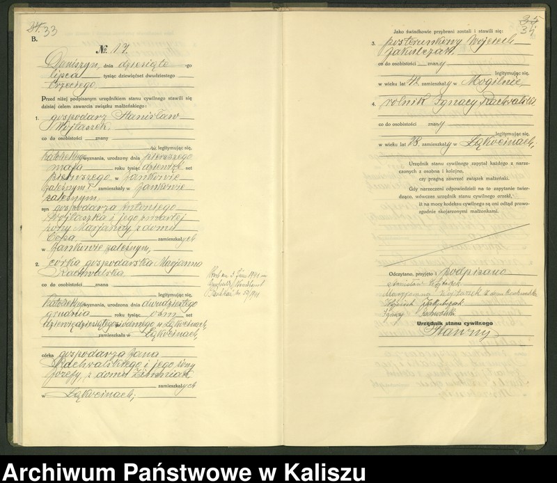 Obraz 20 z jednostki "[Księga małżeństw]"
