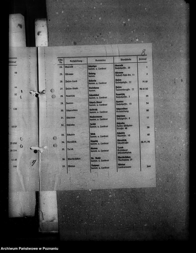 Obraz 12 z jednostki "Verzeichnis von Behördenadressen"