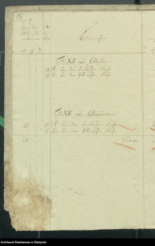 image.from.unit.number "Kirchen Rechnung über Einnahme und Ausgabe bei der ewangelischen deutschen und polnischen Kirche zu Riesenburg"