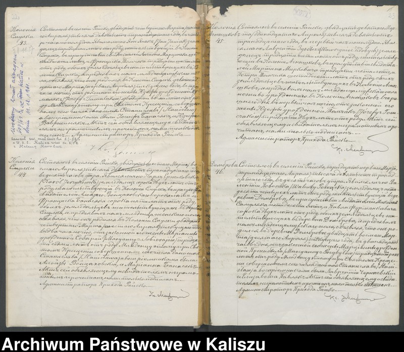 Obraz 14 z jednostki "Księga akt urodzeń, małżeństw, zgonów (duplikat)"
