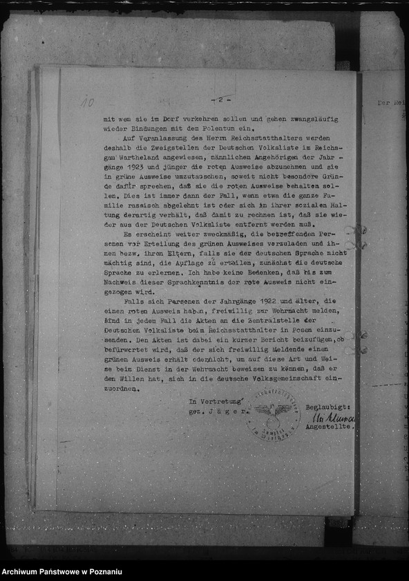 Obraz 15 z jednostki "Behandlung der angehörigen der Abteilung III und IV."