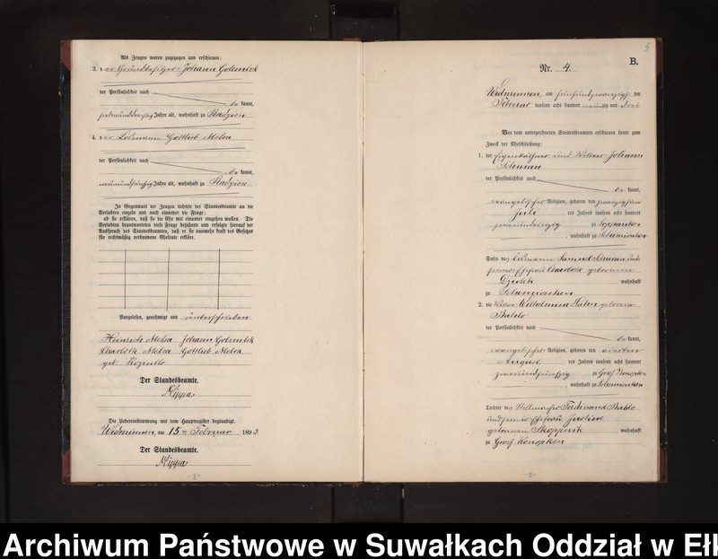 image.from.unit.number "Heiraths-Neben-Register des Preussischen Standes-Amtes Widminnen Kreis Loetzen"