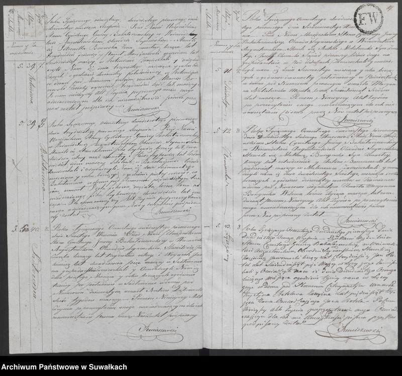Obraz 13 z jednostki "Akta Zeszłych Gminy Bakałarzewskiey Na rok 1821-wszy"