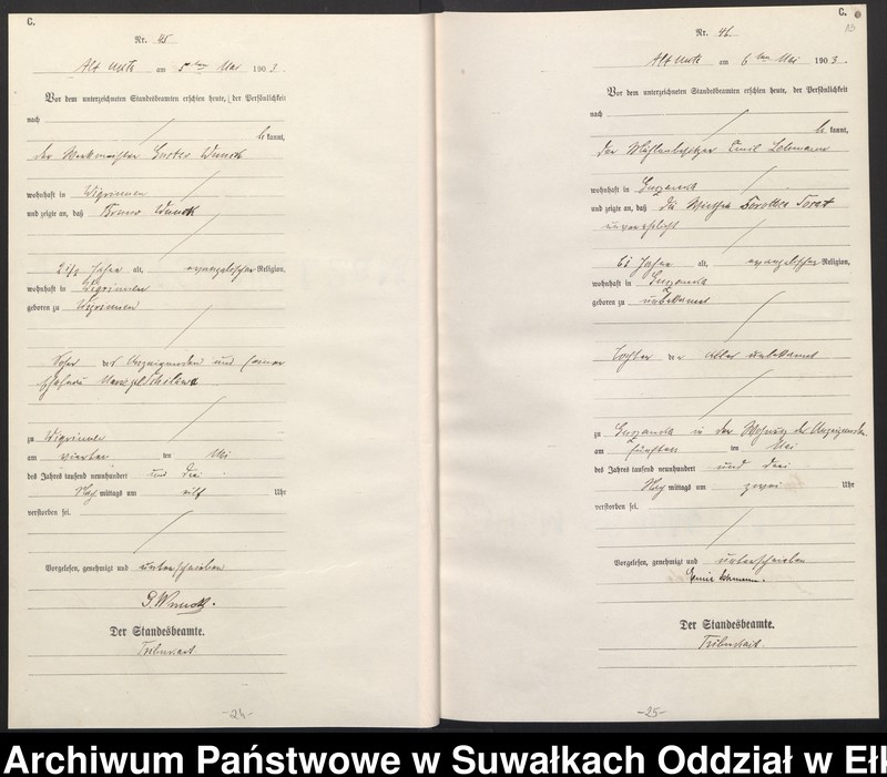 image.from.unit.number "[Sterbe-Haupt-Register des Königlichen Preussischen Standes-Amtes Ukta Kreis Sensburg]"