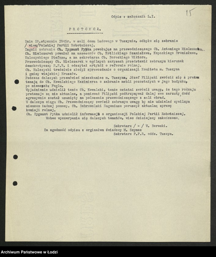 Obraz 16 z jednostki "Sprawozdania [i protokoły] z przeprowadzonych wieców [z załącznikami]"