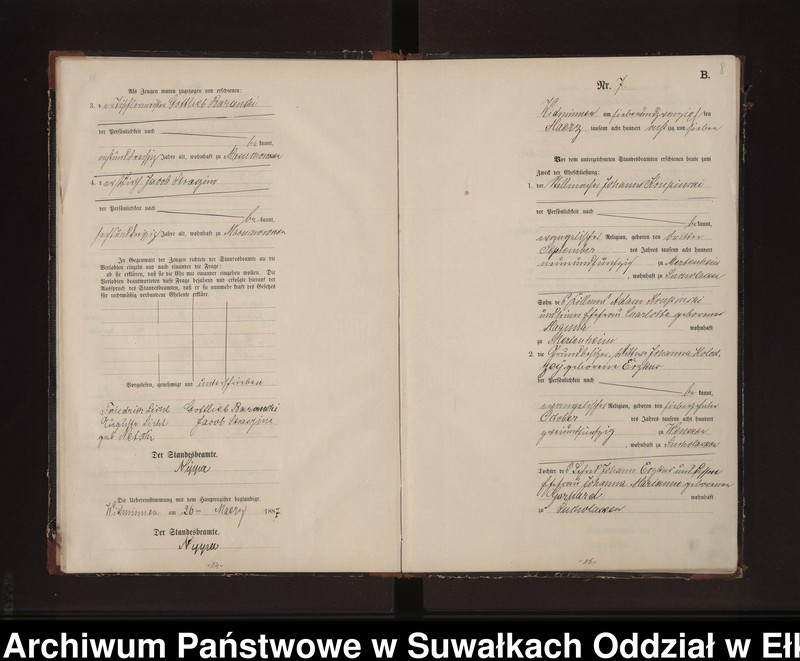 image.from.unit.number "Heiraths-Neben-Register des Preussischen Standes-Amtes Widminnen Kreis Loetzen"
