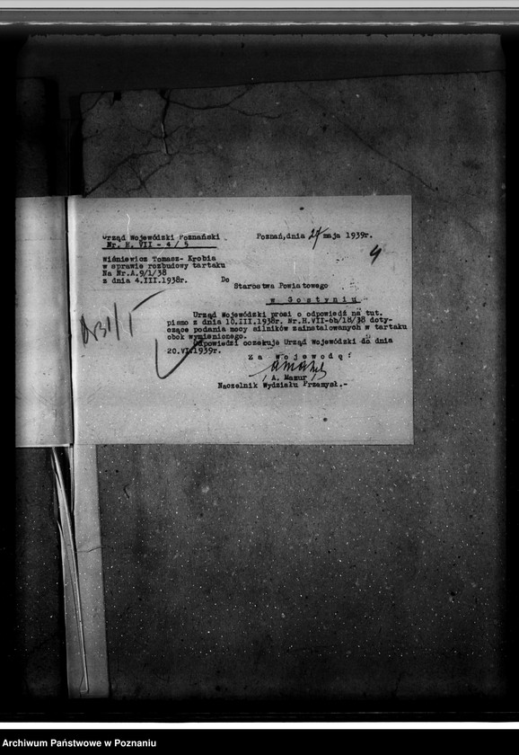 Obraz 8 z jednostki "Mechaniczna obrabiarnia drzewa w Krobi , własność Wiśniewicza /rozbudowa/"