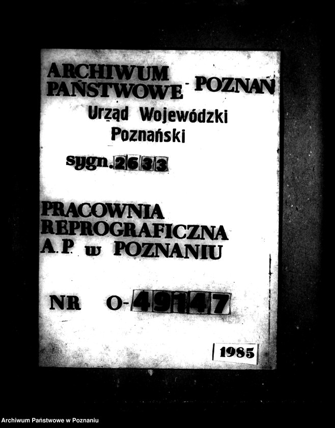 Obraz 1 z jednostki "Administracja przejściowa majątku Szydłowo powiatu mogileńskiego"