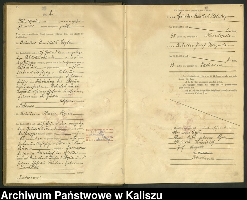 Obraz 5 z jednostki "[Księga małżeństw]"