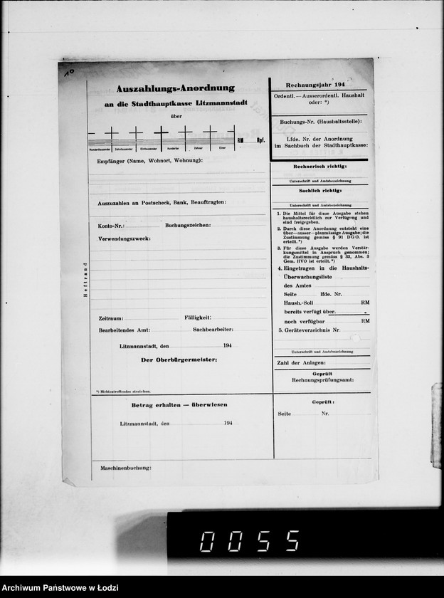 Obraz 13 z jednostki "Ritter et Co.Rechnungen [za dostawy towarów dla Getta]"