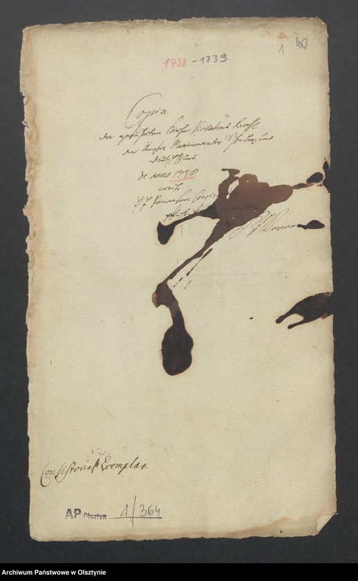 image.from.unit.number "Copia der geführten Kirchen Visitstions Recesse der Ämter Marienwerder [Kwidzyn] Schönberg [Szymbark] und Deutsch Eylau [Iława] de Anno 1738"