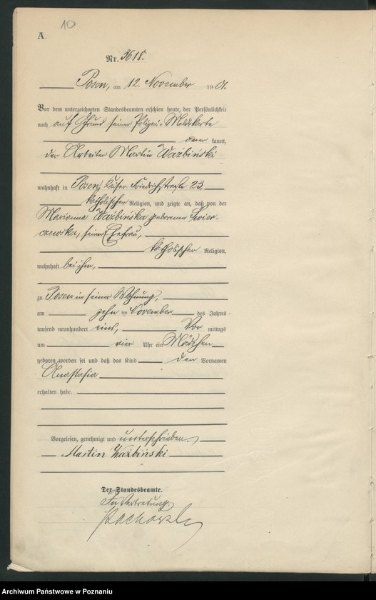 Obraz 13 z jednostki "Księga miejscowa urodzeń t. VII"