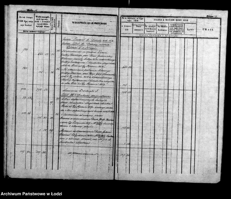 Obraz 15 z jednostki "Rachunek kasy ekonomicznej m. Łodzi za rok 1858"