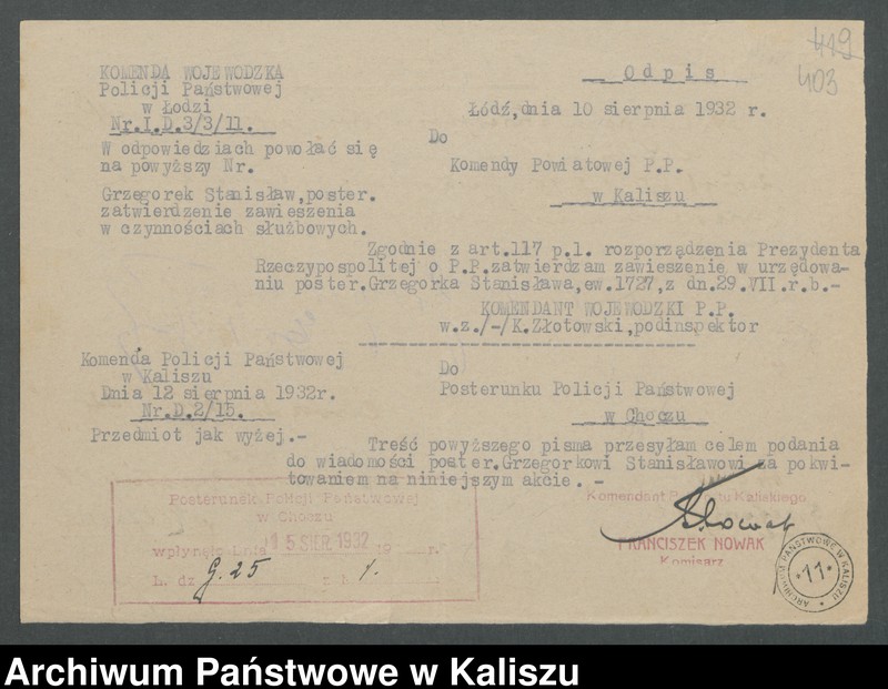 image.from.collection.number "Kaliska Policja i policjanci w II Rzeczypospolitej"