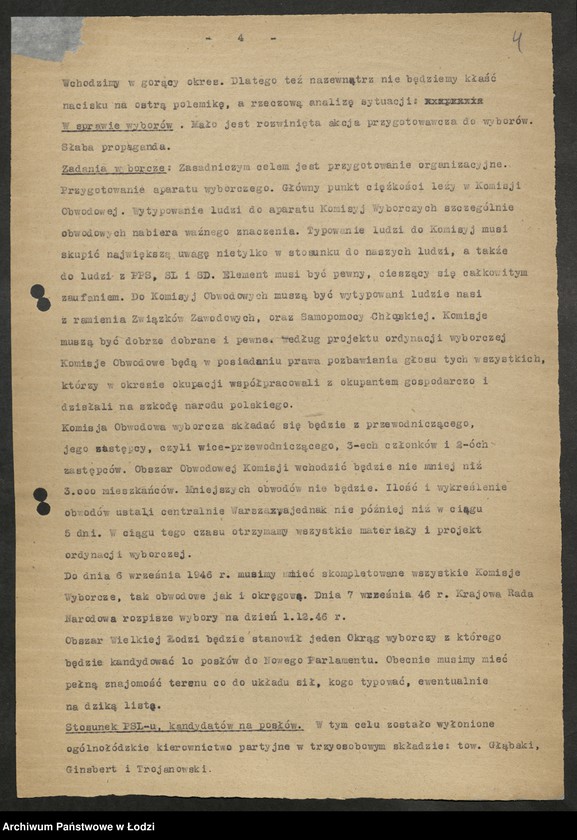 Obraz 5 z jednostki "Protokół narady Sekretariatu Komitetu Centralnego [PPR z I-szymi] sekretarzami Komitetów Wojewódzkich"