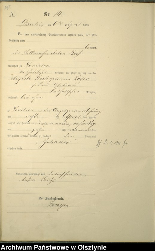 image.from.unit.number "Geburts-Haupt-Register Nr 1 - 50"