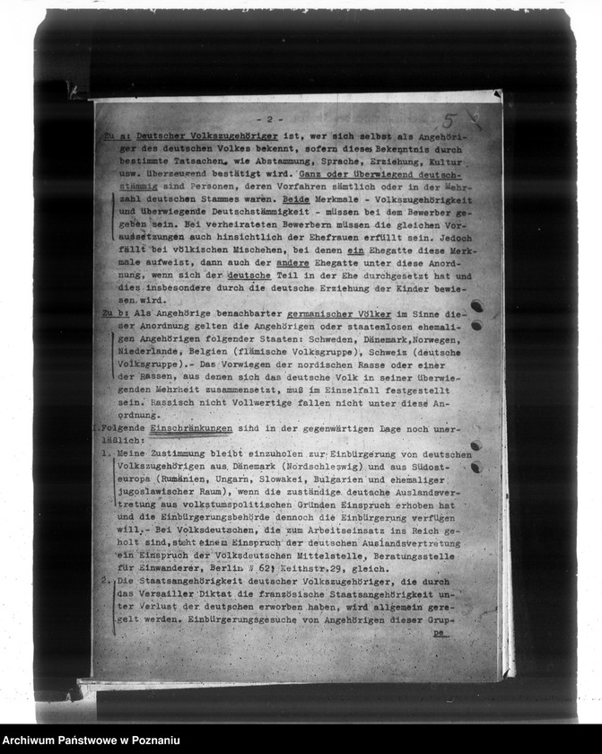 Obraz 9 z jednostki "Zarządzenia i korespondencja władz w sprawie niemieckiej listy narodowej"