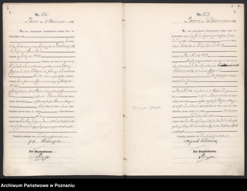 Obraz 7 z jednostki "Księga urodzeń t. III"