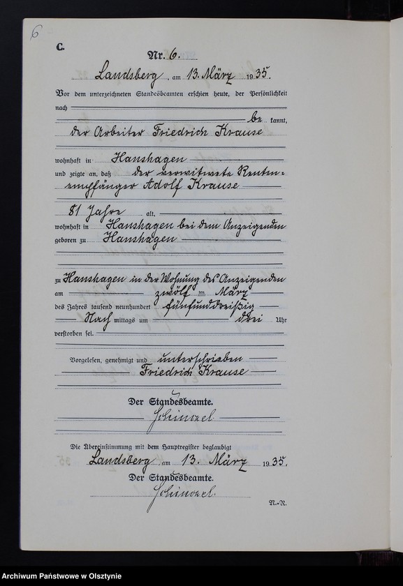 image.from.unit.number "Sterbe-Neben-Register Nr 1 - 22 [ Księga zgonów - wtóropis ]"